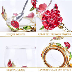 Butterfly Flower Tea Cup Gift