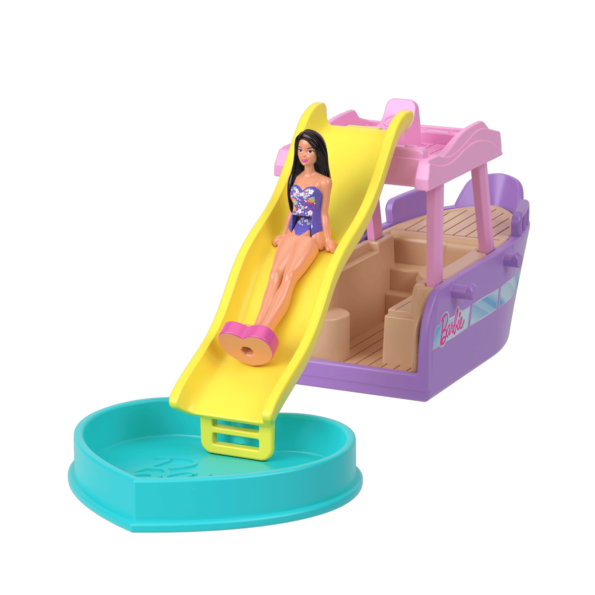 Barbie Mini BarbieLand Veículo para Boneca Iate Dos Sonhos