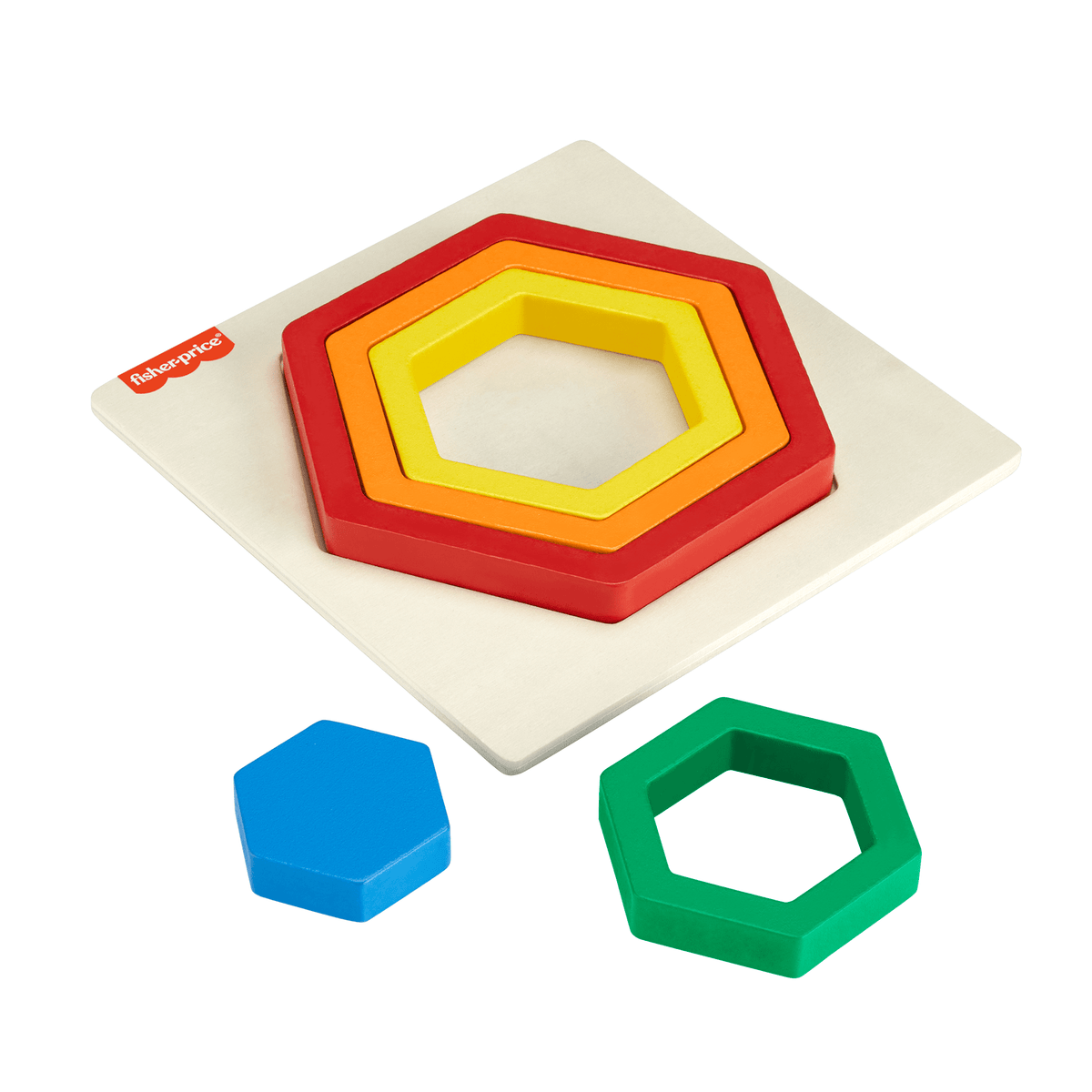 Fisher-Price Juguete para Bebés Rompecabezas Hexagono de Madera