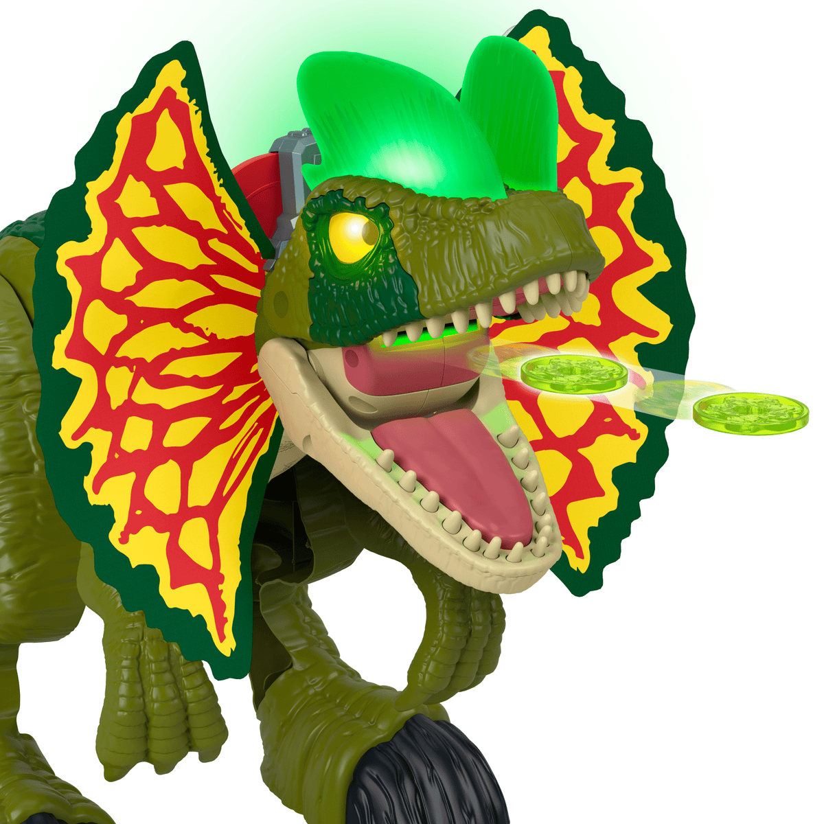 Imaginext  Jurassic World  Attaque en Furie  Dilophosaure, Lumières